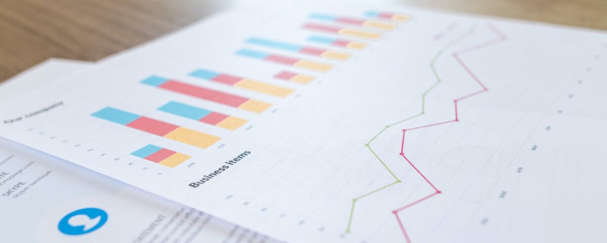 graph and line chart printed paper