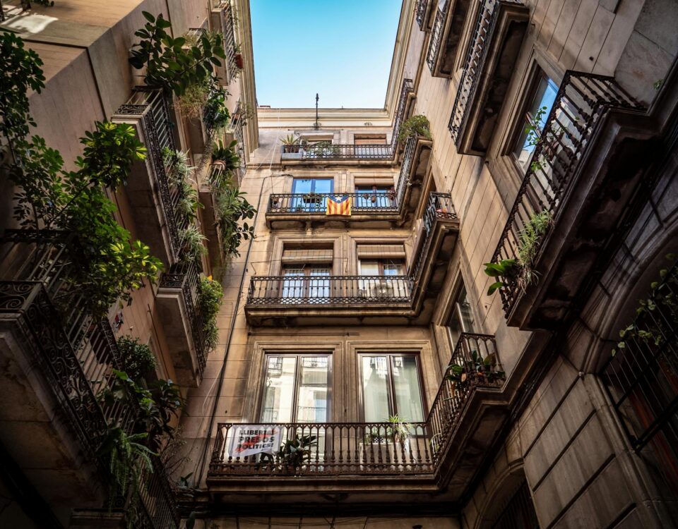 low angle photography of brown building